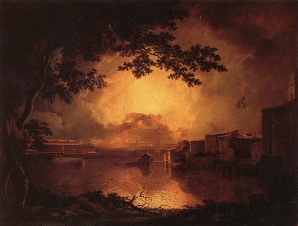 Joseph wright of derby Illumination of the Castel Sant'Angelo in Rome Germany oil painting art